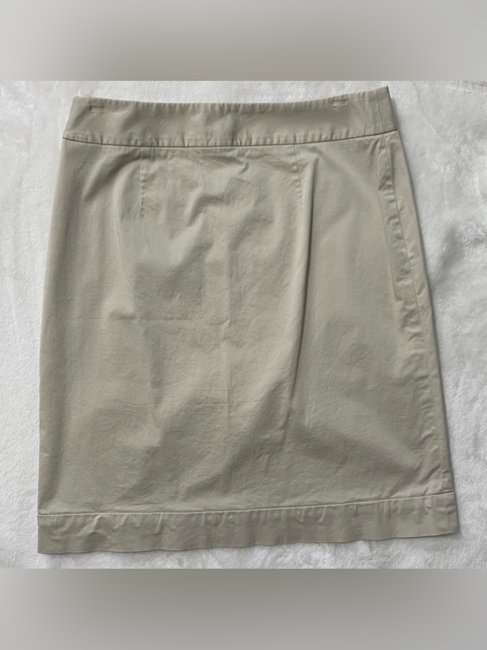 Brooks Brothers Tan Stretch Cotton Pencil Skirt Size 8